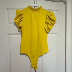 TCEC Yellow Puff Short Sleeve Bodysuit